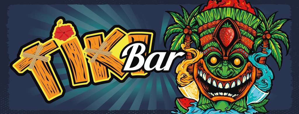 [LA-1811134] Blechschild 10x27 cm Tiki Bar buntes