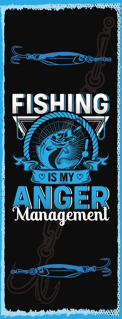 [LA-1811145] Blechschild 27x10 cm fishing is my anger management