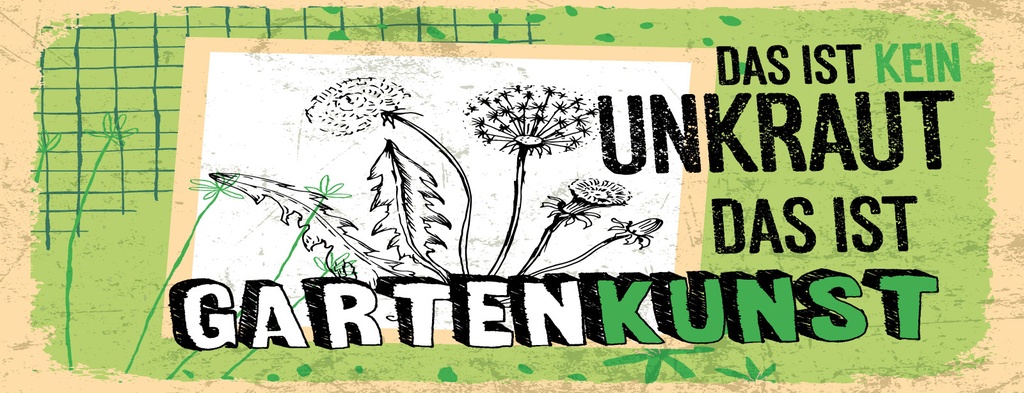 [LA-1811242] Blechschild 10x27 cm kein Unkraut das ist Gartenkunst