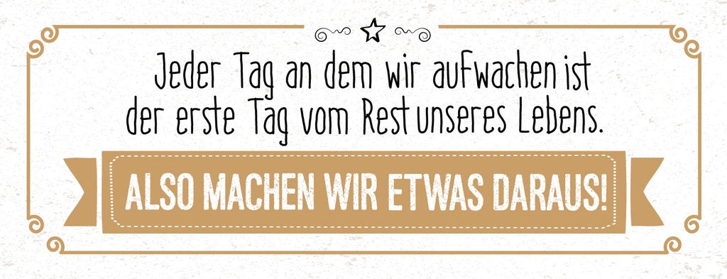 [LA-1811339] Blechschild 10x27 cm Also machen wir etwas daraus