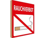Holzschild 40x30 cm Rauchverbot Dekoration
