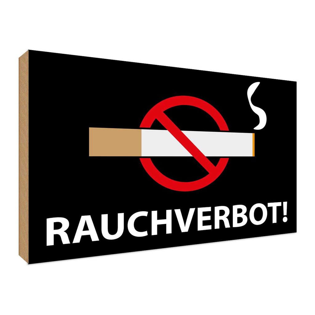 [LA-118909-H] Holzschild 30x40 cm Rauchverbot Dekoration