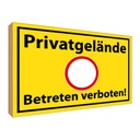Holzschild 30x40 cm Privatgelände Betreten Verboten Warnschild Hinweisschild