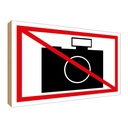 Holzschild 30x40 cm Fotografieren verboten Bildmotiv Warnschild Hinweisschild