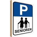 Holzschild 40x30 cm Parkplatz Senioren Parkplatzschild