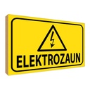 Holzschild 30x40 cm Elektrozaun Warn Vorsicht Warnschild Hinweisschild