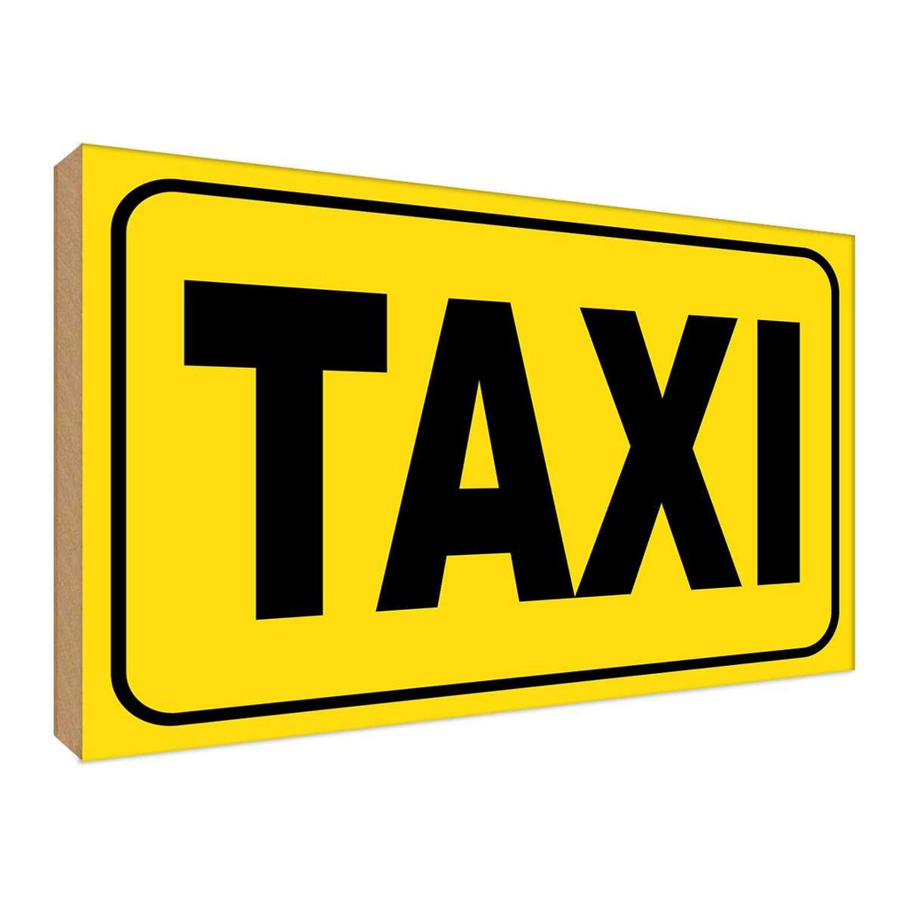 [LA-119060-H] Holzschild 30x40 cm Taxi Beruf Arbeit