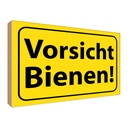 Holzschild 30x40 cm Vorsicht Bienen Honig Imker Warnschild Hinweisschild