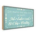 Holzschild 30x40 cm mache Diät noch 10€ bis Freitag Spruch Zitat