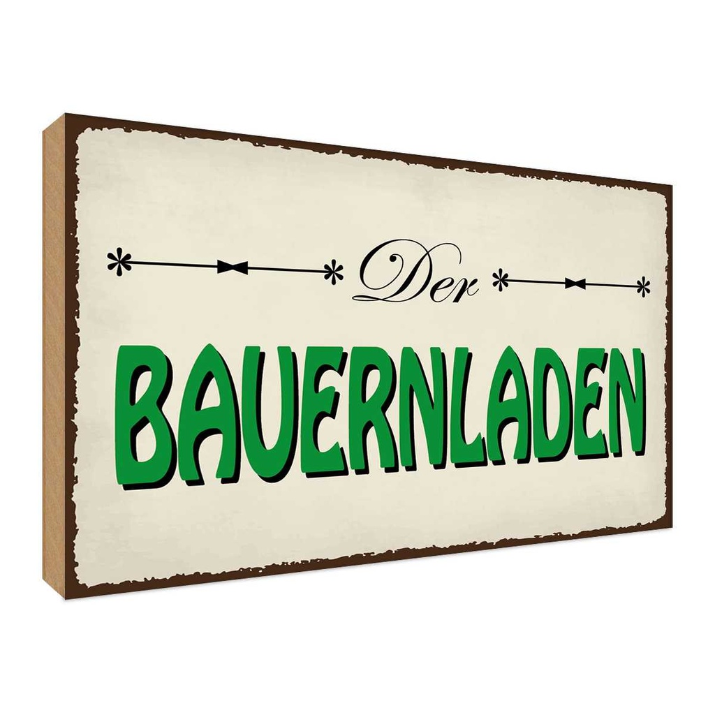 [LA-119255-H] Holzschild 30x40 cm Bauernladen Hofladen Verkauf Marktstand Laden