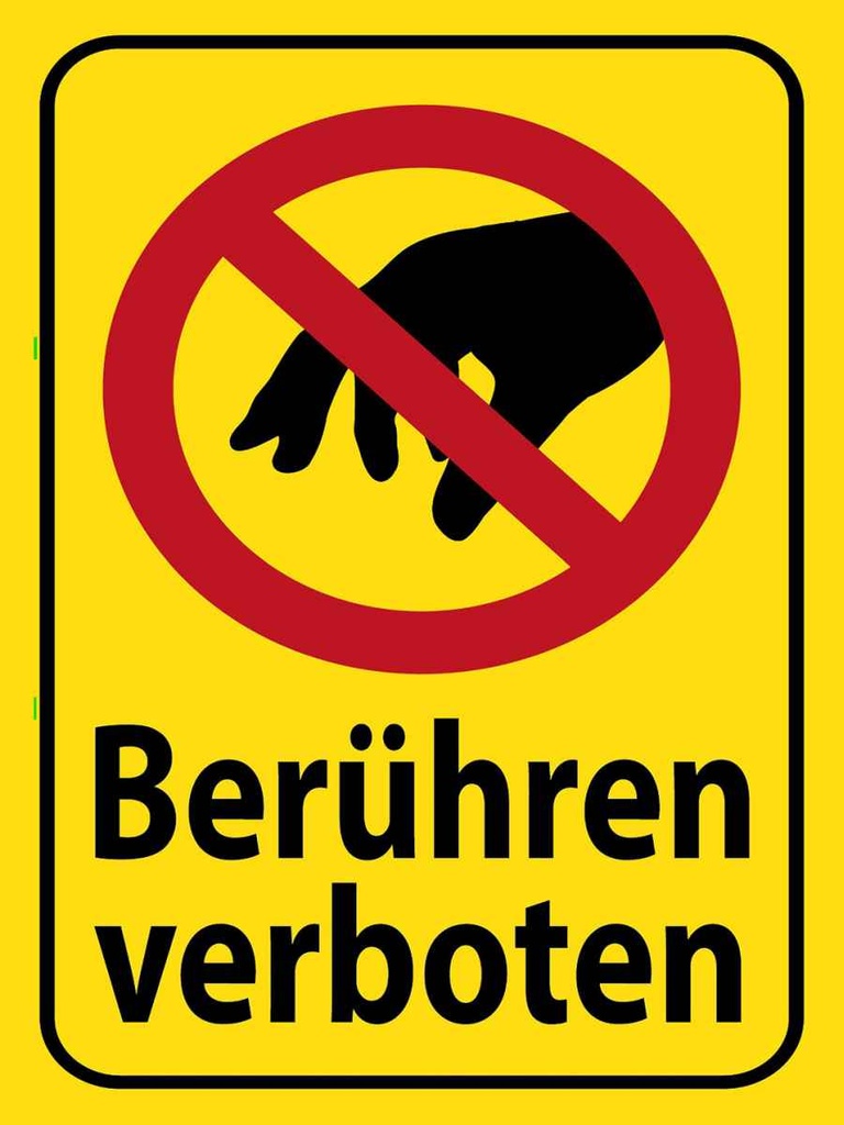 [LA-136078-H] Holzschild 40x30 cm berühren verboten Straßenschild
