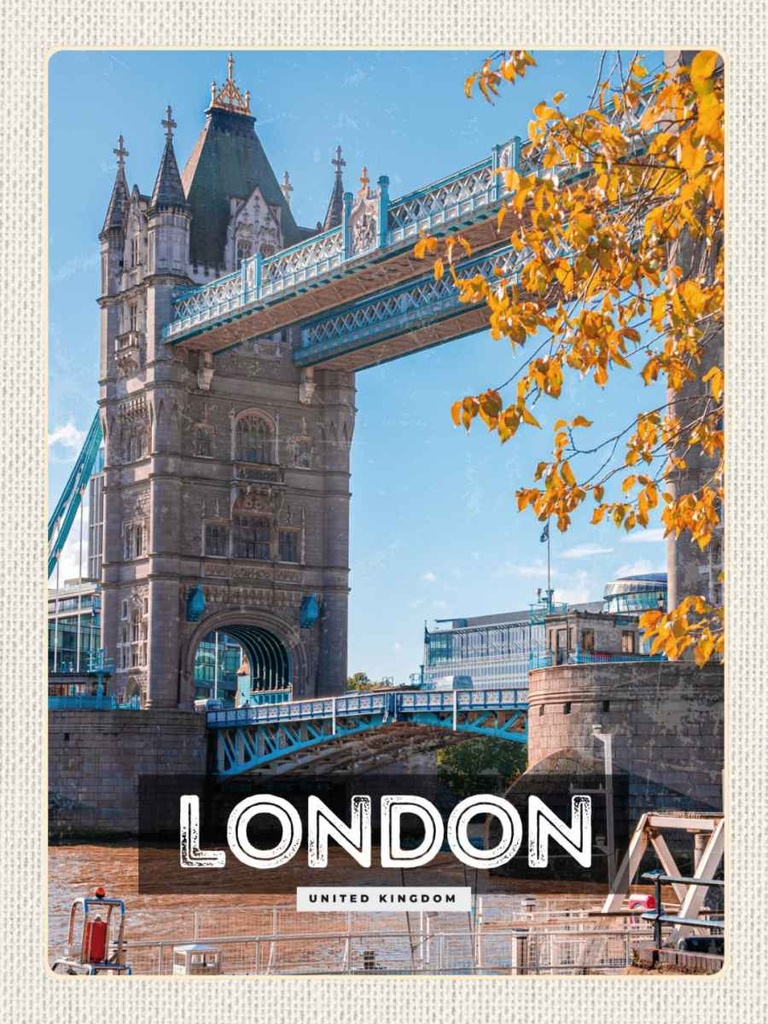 [LA-136509-H] Holzschild 40x30 cm London UK Architektur Bildmotiv Reisemotiv England