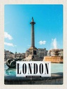 Holzschild 40x30 cm London UK Brunnen Trafalgar Square Bildmotiv Reisemotiv England