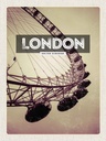 Holzschild 40x30 cm London England Eye Reise Bildmotiv Reisemotiv