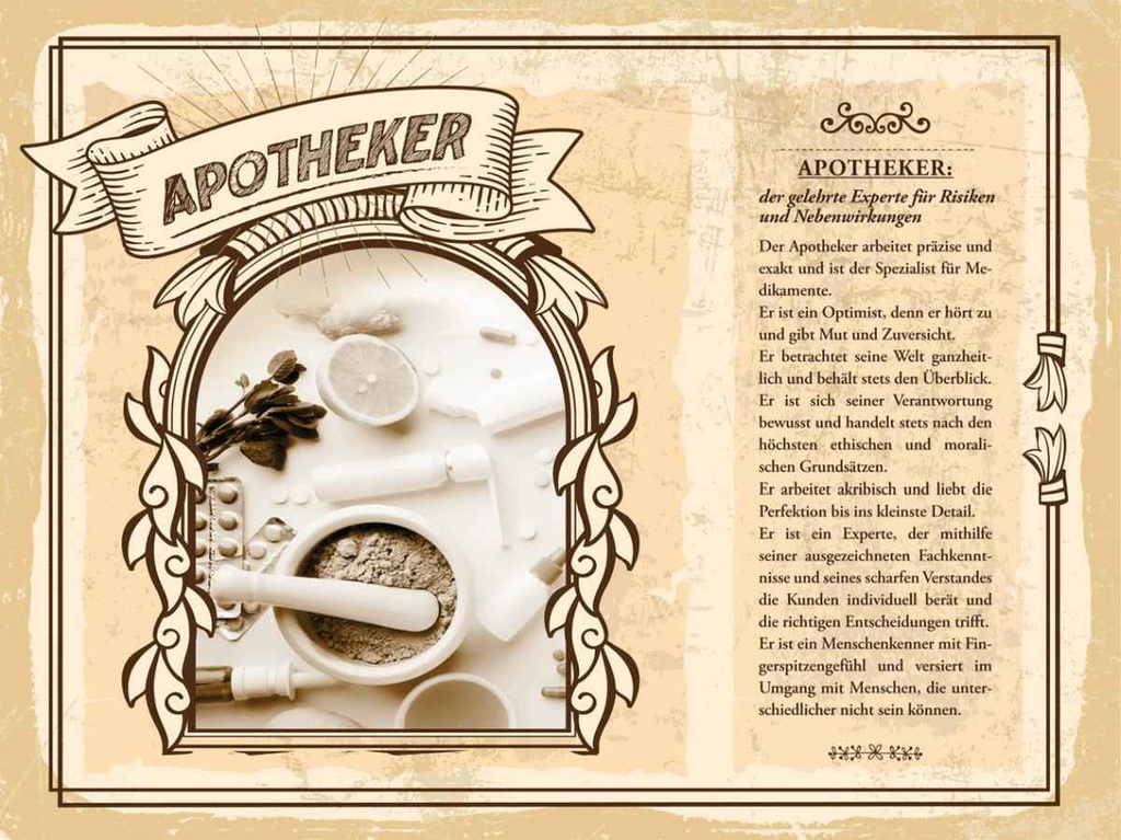 [LA-138160-H] Holzschild 30x40 cm Apotheker Risiken Nebenwirkungen Beruf Arbeit