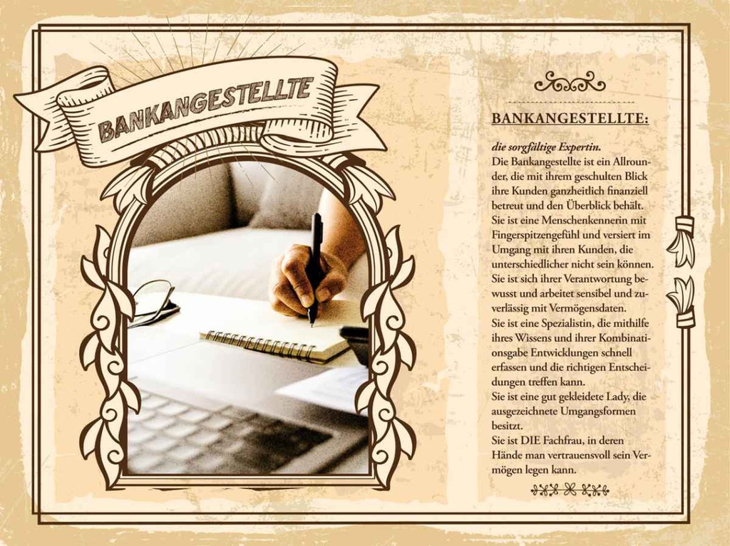 [LA-138168-H] Holzschild 30x40 cm Bankangestellte Konten Überblick Beruf Arbeit