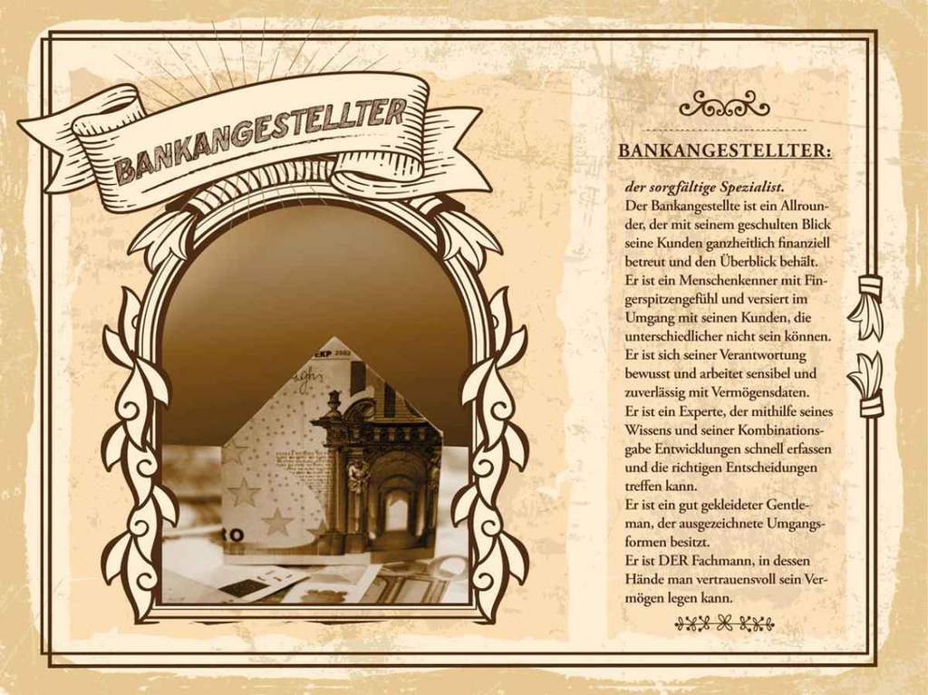 [LA-138169-H] Holzschild 30x40 cm Bankangestellter Konten Experte Beruf Arbeit