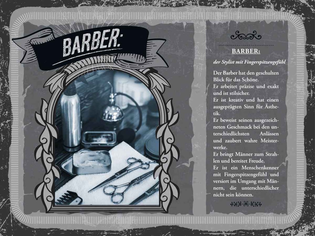 [LA-138170-H] Holzschild 30x40 cm Barber Stylist kreativ Geschmack Beruf Arbeit