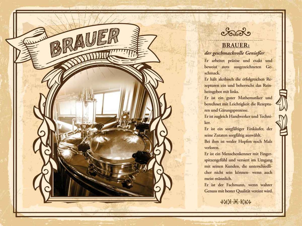 [LA-138178-H] Holzschild 30x40 cm Brauer geschmackvoller Genießer Beruf Arbeit