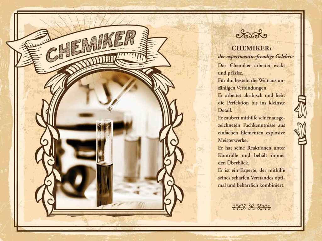 [LA-138185-H] Holzschild 30x40 cm Chemiker experimentiert Gelehrter Beruf Arbeit