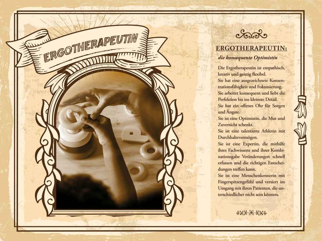 [LA-138194-H] Holzschild 30x40 cm Ergotherapeutin emphathisch Beruf Arbeit