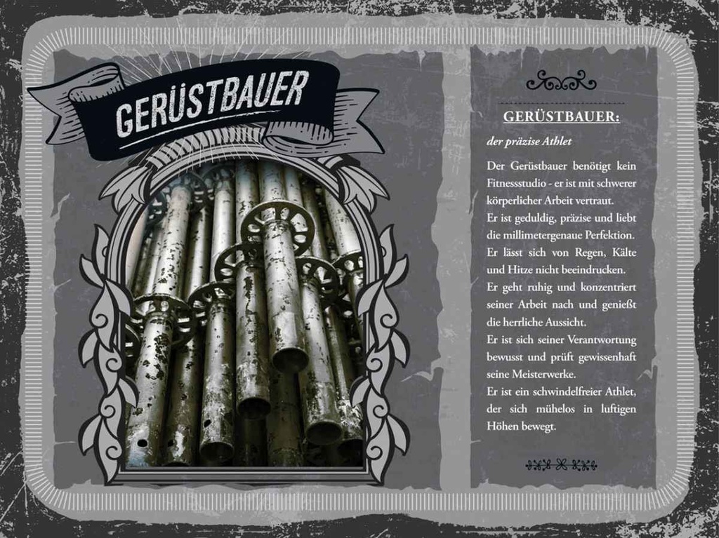[LA-138213-H] Holzschild 30x40 cm Gerüstbauer präziser Athlet Beruf Arbeit Dekoration