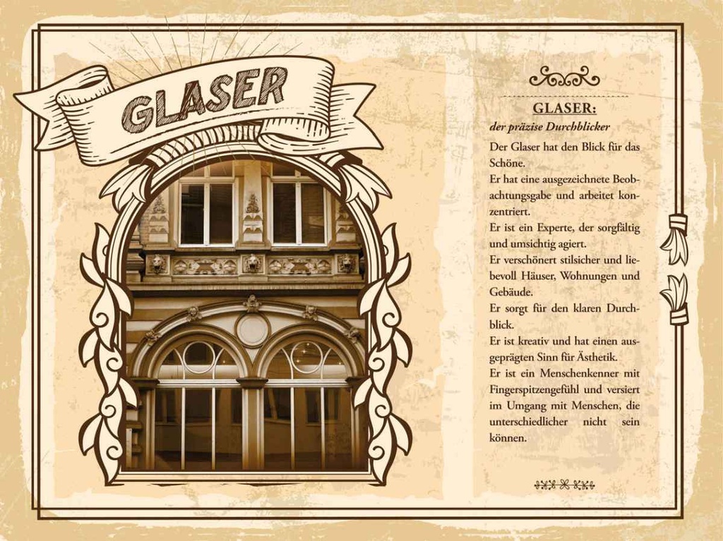 [LA-138214-H] Holzschild 30x40 cm Glaser präziser Durchblicker Beruf Arbeit Dekoration