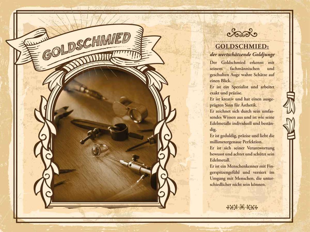 [LA-138215-H] Holzschild 30x40 cm Goldschmied wertschätzer Goldjunge Beruf Arbeit