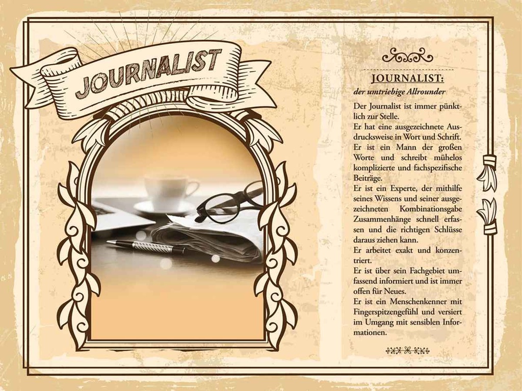 [LA-138225-H] Holzschild 30x40 cm Journalist Informationen exakt Beruf Arbeit