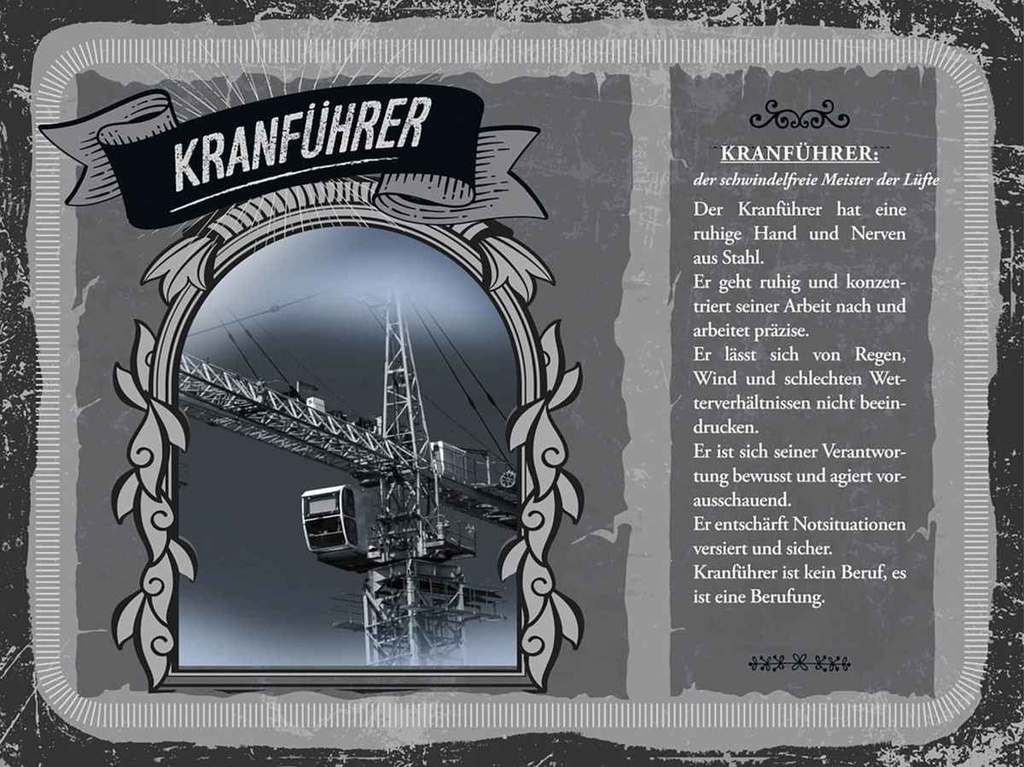[LA-138236-H] Holzschild 30x40 cm Kranführer Meister der Lüfte Beruf Arbeit