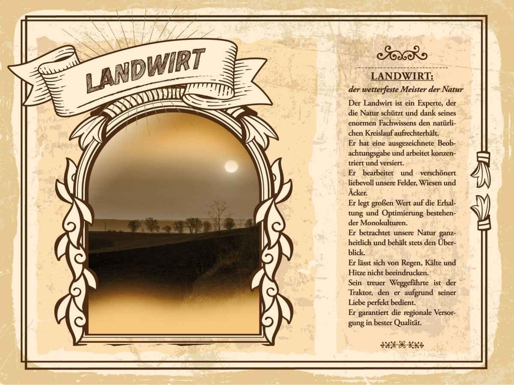 [LA-138239-H] Holzschild 30x40 cm Landwirt wetterfeste Meister Natur Beruf Arbeit
