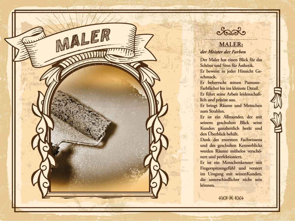 [LA-138245-H] Holzschild 30x40 cm Maler Meister der Farben streichen Beruf Arbeit
