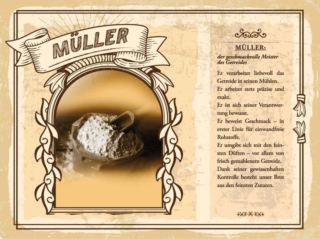 [LA-138251-H] Holzschild 30x40 cm Müller Meister des Getreides Beruf Arbeit Dekoration