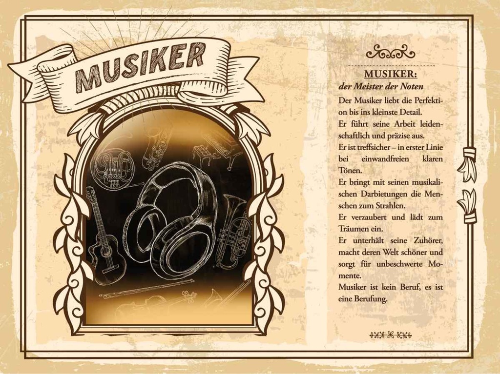 [LA-138252-H] Holzschild 30x40 cm Musiker Meister der Noten Musik Beruf Arbeit
