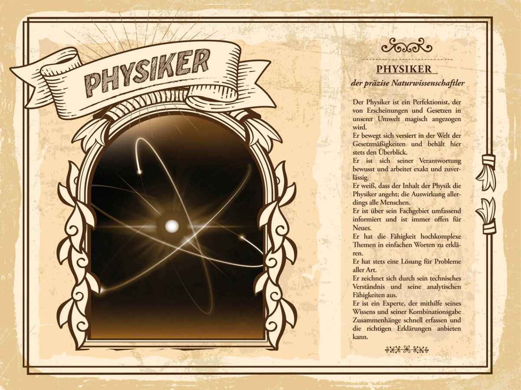 [LA-138257-H] Holzschild 30x40 cm Physiker präzise Naturwissenschaft Beruf Arbeit
