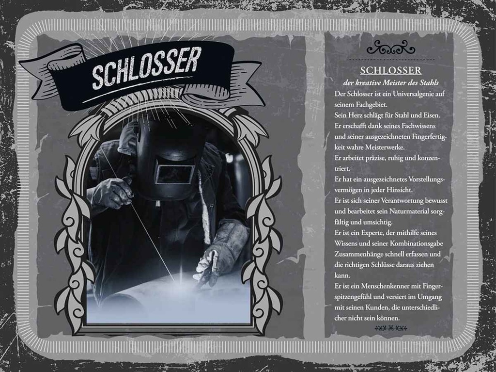 [LA-138267-H] Holzschild 30x40 cm Schlosser kreativer Meister Beruf Arbeit