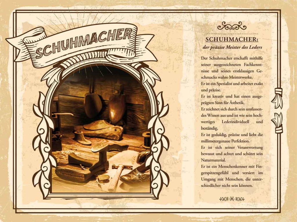 [LA-138271-H] Holzschild 30x40 cm Schuhmacher Fachkenntnisse Beruf Arbeit