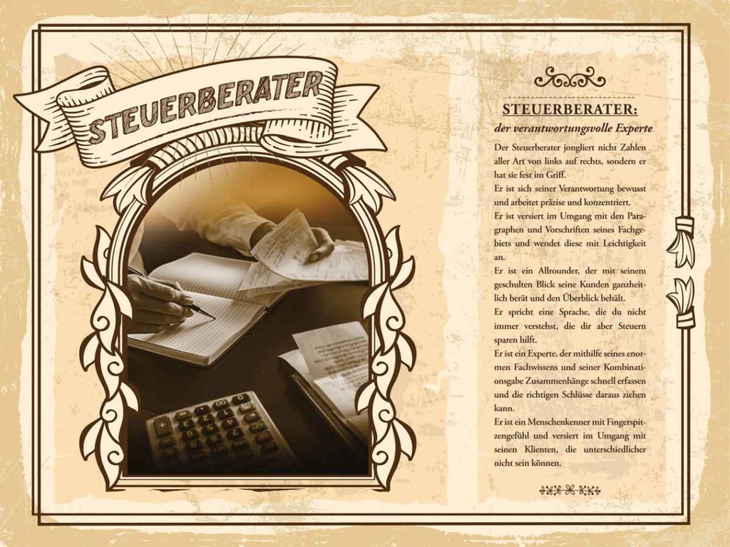 [LA-138277-H] Holzschild 30x40 cm Steuerberater Experte Steuern Beruf Arbeit
