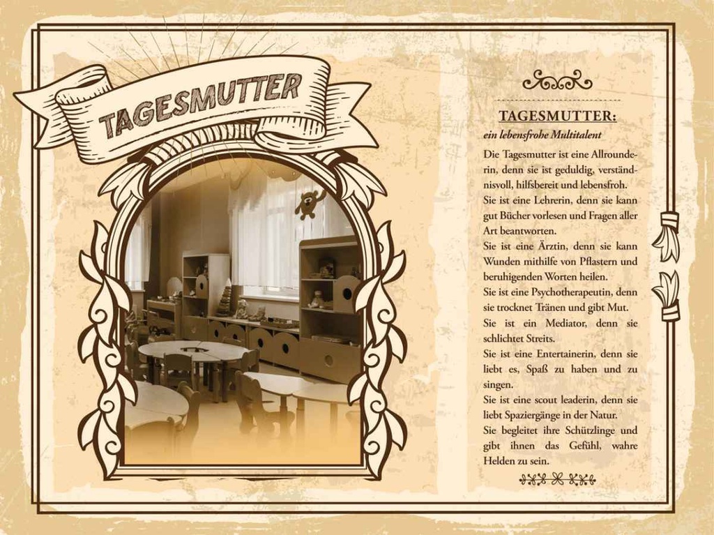 [LA-138279-H] Holzschild 30x40 cm Tagesmutter wahre Heldin Beruf Arbeit