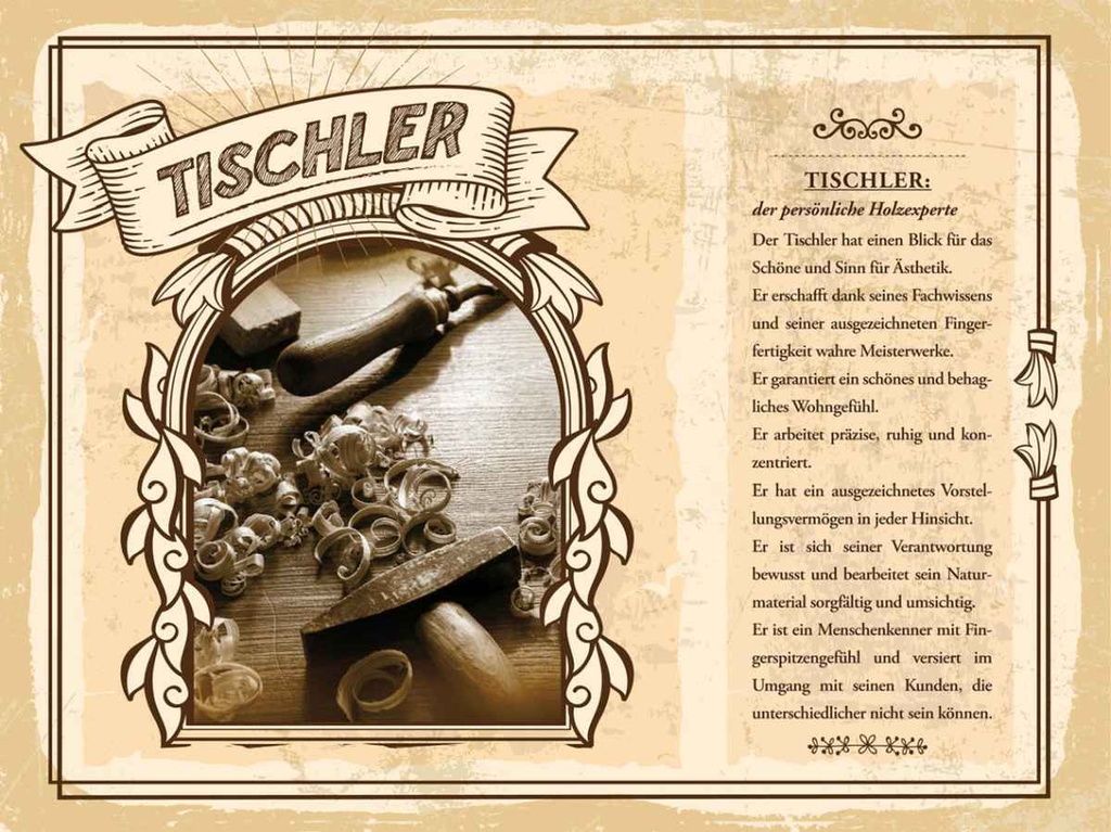 [LA-138285-H] Holzschild 30x40 cm Tischler Holzexpert Menschenkenner Beruf Arbeit