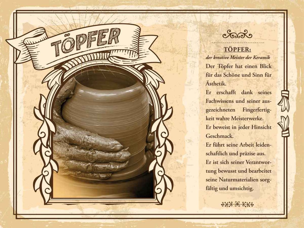 [LA-138287-H] Holzschild 30x40 cm Töpfer Meister kreativ Beruf Arbeit