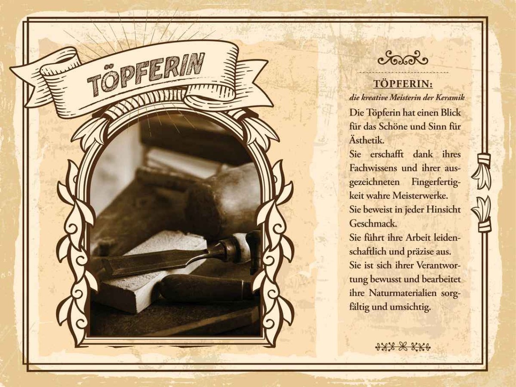 [LA-138288-H] Holzschild 30x40 cm Töpferin kreative Meisterin Beruf Arbeit