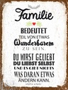 Holzschild 40x30 cm Familie Teil von etwas wunderbarem Freunde