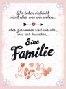 Holzschild 40x30 cm Familie Zusammen sind wir alles Freunde