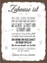 Holzschild 40x30 cm Zuhause ist wo das Leben beginnt Spruch Zitat