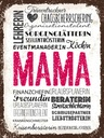 Holzschild 40x30 cm Mama Lehrerin Freundin Köchin Familie Freunde