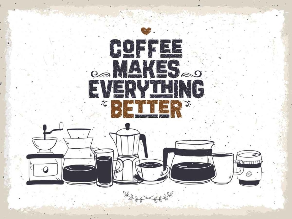 Holzschild 30x40 cm Kaffee Coffee everything better Essen Trinken