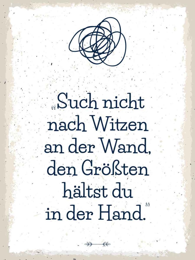 Holzschild 40x30 cm Such nicht nach Witzen an der Wand Spruch Zitat