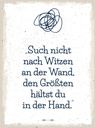 Holzschild 40x30 cm Such nicht nach Witzen an der Wand Spruch Zitat
