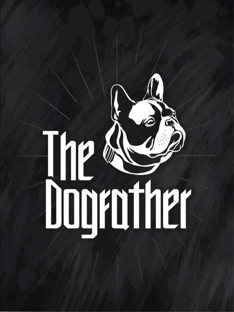 Holzschild 40x30 cm Hund Dog The Dogfather Tier Haustier